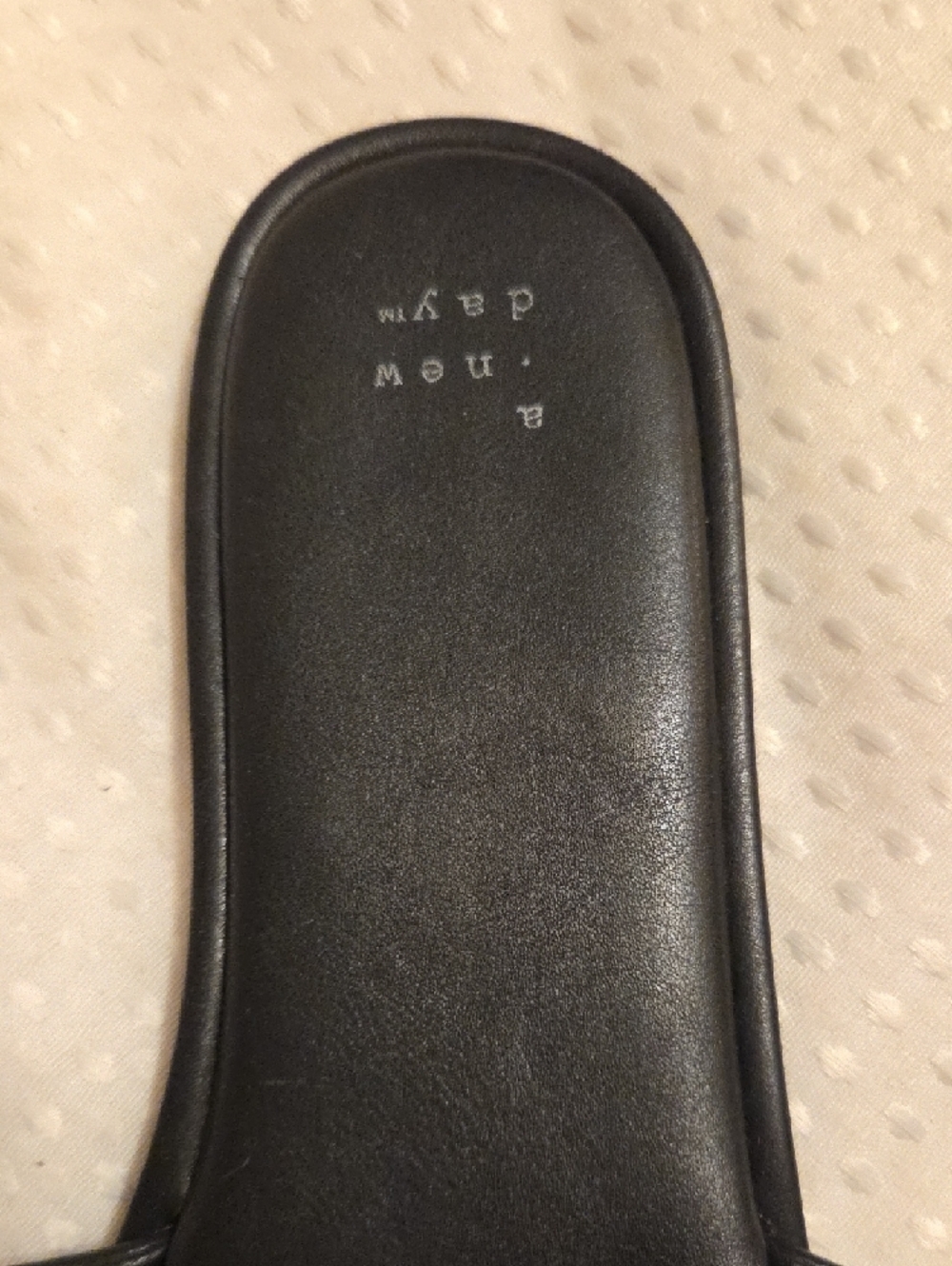 a new day Black Leather Slide Sandals - Picture 2 of 3